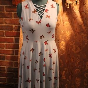 Gorgeous J For Justify Butterfly Skater Dress XL
